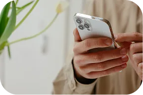 Smartphone held in hand